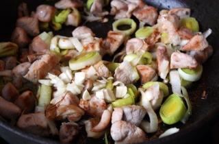 Паста с индейкой в сливочном соусе