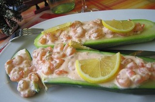 Цукини с креветками