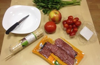 Елочка из салями