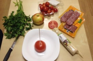 Елочка из салями