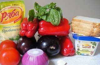 Овощные бутерброды с брынзой
