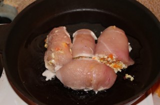 Куриный шницель с начинкой
