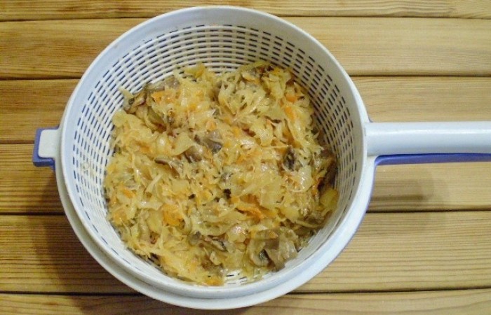 грибы жареные с капустой грибы жареные с капустой