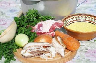 Кулеш из пшена на костре - фото шага 1