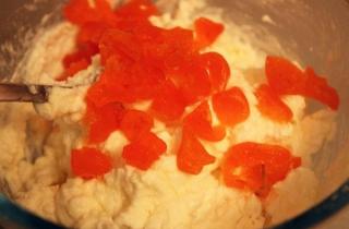 Кукурузные блинчики с творогом и кумкватом - фото шага 3