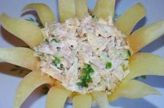 Салат из блинчиков в цветке - фото шага 13