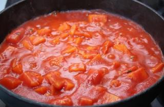 Томатный суп с тыквой - фото шага 4