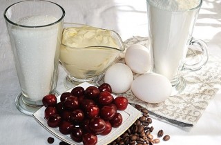 Кофейные маффины с вишней - фото шага 1