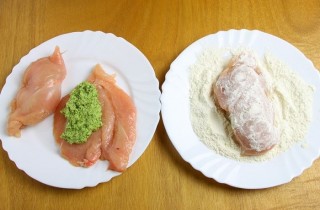 Курица, фаршированная соусом песто - фото шага 3