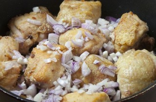 Курица фламбе со спаржей - фото шага 3