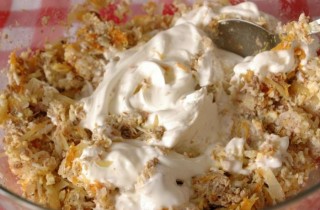 Блинный торт с фаршем, рисом и овощами - фото шага 5