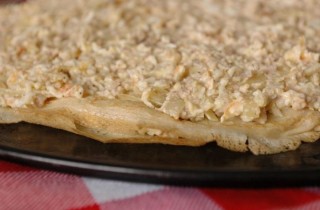 Блинный торт с фаршем, рисом и овощами - фото шага 7