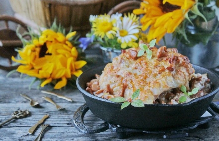 Филе трески с лисичками - пошаговый рецепт с фото Филе трески с лисичками - пошаговый рецепт с фото