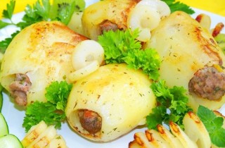 Фаршированный картофель, запеченный в рукаве - фото шага 7