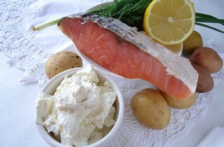 Закуска из семги с картофелем - фото шага 1