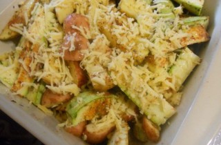 Запеченный картофель с кабачками - фото шага 3