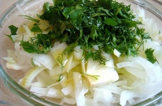 Запеканка по-деревенски с овощами, грибами и сердечками - фото шага 2