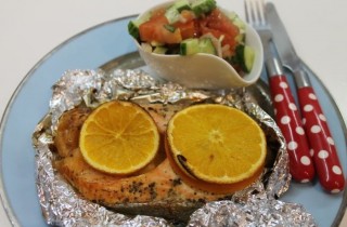 Форель, запеченная с апельсином - фото шага 5