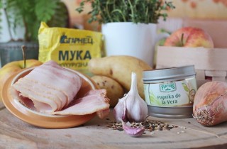 Картофельные маффины с грудинкой - фото шага 1