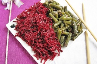 Салат по-корейски из стручковой фасоли и свеклы - фото шага 4