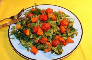 Теплый салат с тыквой и рукколой - фото шага 5