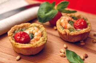 Тарталетки с соусом песто и креветками - фото шага 11