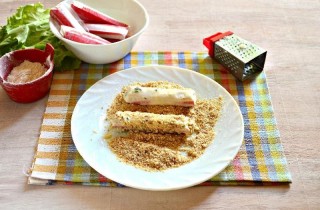 Крабовые палочки в панировке - фото шага 8