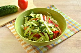 Овощной салат с курицей - фото шага 5