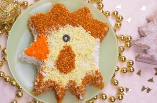 Салат Петушок - Новогодняя мимоза