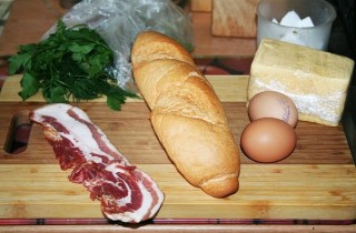 Гренки с сыром и беконом - фото шага 1