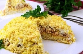 Салат Мимоза на скорую руку