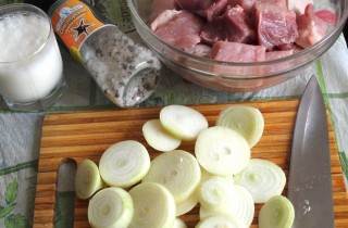 Свиной шашлык на кефире - фото шага 1