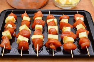 Шашлык из курицы с ананасом - фото шага 5