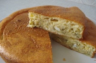 Пирог с капустой на кефире