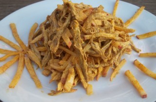 Салат с редисом и говядиной