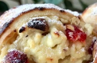 Слоеные булочки с творогом и сухофруктами - фото шага 9