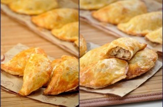 Пирожки из слоеного теста с грибами - фото шага 2