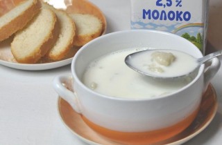 Молочный суп с клецками