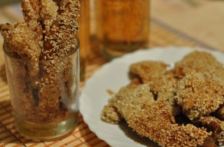 Куриные палочки в кунжуте - фото шага 5