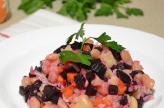 Винегрет с  фасолью и квашеной капустой - фото шага 7