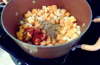 Тыквенный крем-суп с курицей - фото шага 3