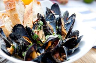 Мидии с шафраном